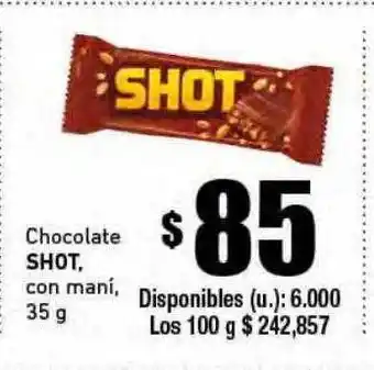 Cooperativa Obrera Chocolate shot con maní oferta