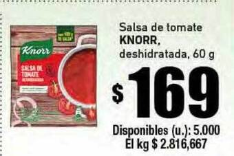Cooperativa Obrera Salsa de tomate knorr oferta