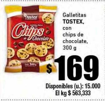 Cooperativa Obrera Galletitas tostex con chips de chocolate oferta