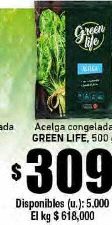 Acelga congelada green life