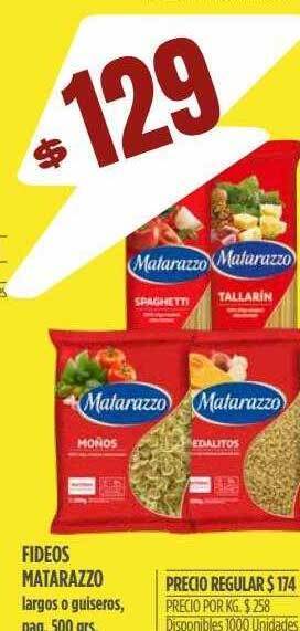 Supermercados Vea Fideos matarazzo oferta