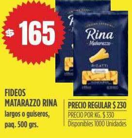 Supermercados Vea Fideos matarazzo rina oferta