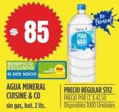 Supermercados Vea Agua mineral cuisine & co oferta