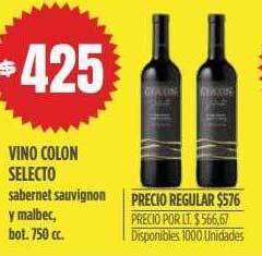 Supermercados Vea Vino colon selecto oferta
