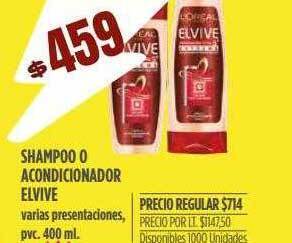 Supermercados Vea Shampoo o acondicionador elvive oferta