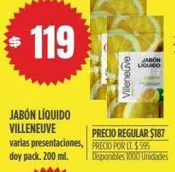 Supermercados Vea Jabón líquido villeneuve oferta