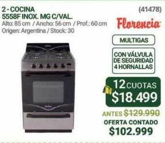 Hendel Cocina 5558f inox mg c val florencia oferta