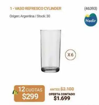 Vaso refresco cylinder nadir