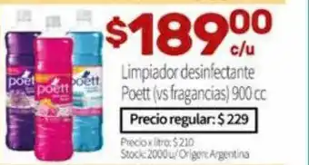 Limpiador desinfectante poett