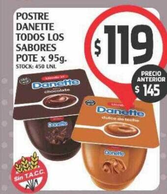 Postre danette todos los sabores