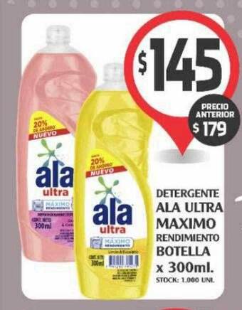 Detergente ala ultra maximo rendimiento botella