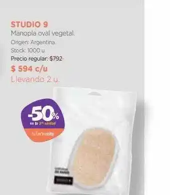 Farmacity Studio 9 manopla oval vegetal oferta