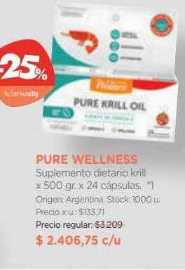Farmacity Pure wellness suplemento dietario krill oferta