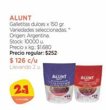 Farmacity Alunt galletitas dulces oferta