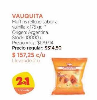Farmacity Vauquita muffins relleno sabor a vainilla oferta