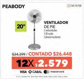 Nexon Ventilador de pie peabody oferta