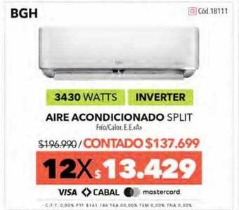 Nexon Aire acondicionado split bgh oferta