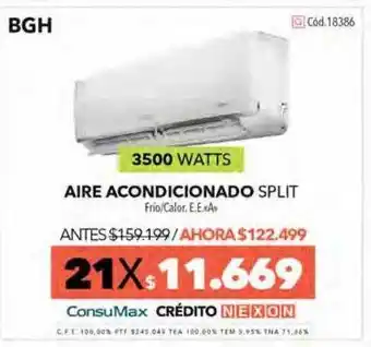 Nexon Aire acondicionado split oferta