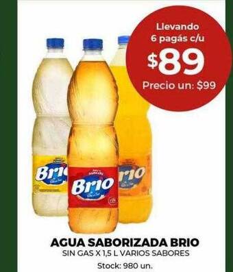 Super MAMI Agua saborizada brio oferta