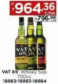 Hipermay Vat 69 whisky sab oferta