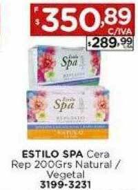 Hipermay Estilo spa cera rep natural vegetal oferta