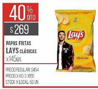 Disco Papas fritas lay's 145g oferta