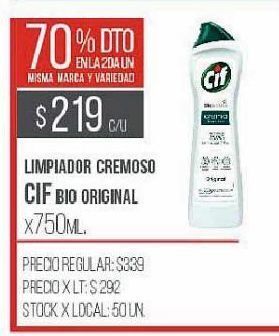 Disco Limpiador cremoso cif bio original 750ml oferta