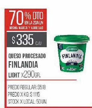 Disco Queso procesado finlandia light 290g oferta