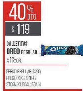 Disco Galletas oreo 118g oferta