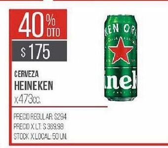 Disco Cerveza heineken 473cc oferta