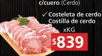Supermercados Aiello Costeleta de cerdo costilla de cerdo oferta