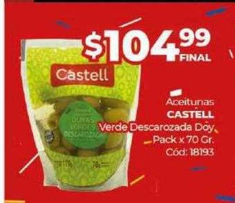 Diarco Aceitunas castell verde descarozada doy pack oferta