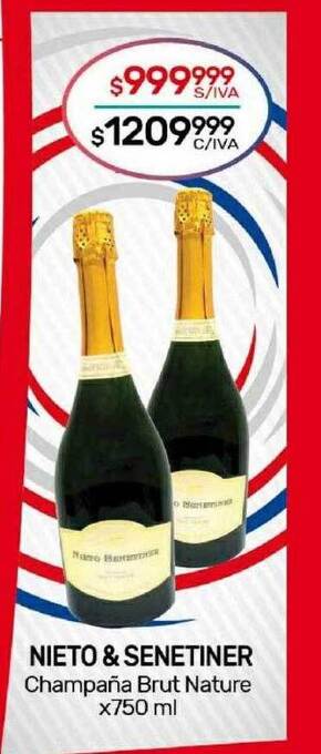 Nini Mayorista Nieto & senetiner champaña brut nature oferta
