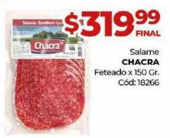 Diarco Salame chacra feteado oferta