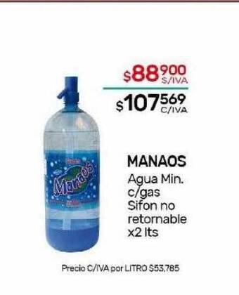 Nini Mayorista Manaos agua min c gas sifon no retornable oferta