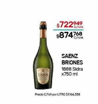 Nini Mayorista Saenz briones 1888 sidra oferta