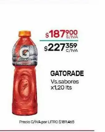 Nini Mayorista Gatorade vs sabores oferta