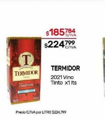 Nini Mayorista Termidor 2021 vino tinto oferta