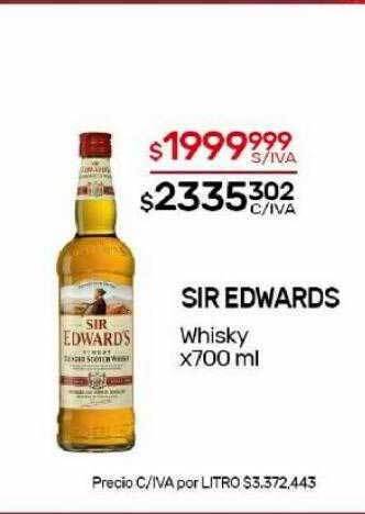 Nini Mayorista Sir edwards whisky oferta