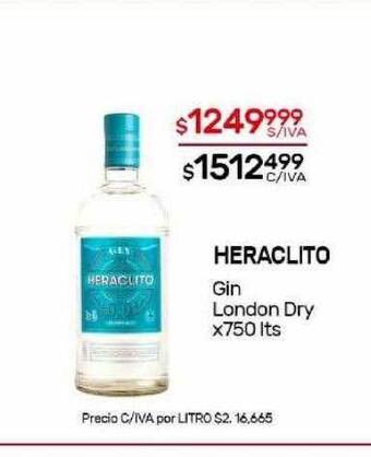 Nini Mayorista Heraclito gin london dry oferta