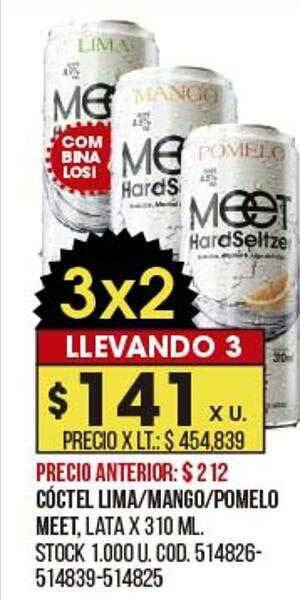 Coto Cóctel lima mango pomelo meet oferta