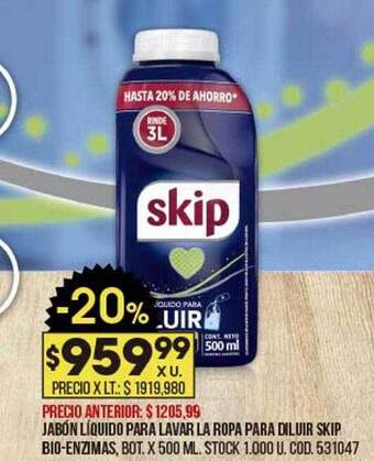 Coto Jabón líquido para lavar la ropa para diluir skip bio-enzimas oferta