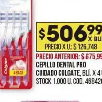 Coto Cepillo dental pro ciudado colgate oferta