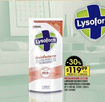 Coto Limpiador desinfectante multisuperficies lysoform oferta