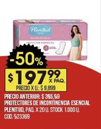 Coto Protectores de incontinencia esencial plenitud oferta