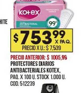 Coto Protectores diarios antibacteriales kotex oferta