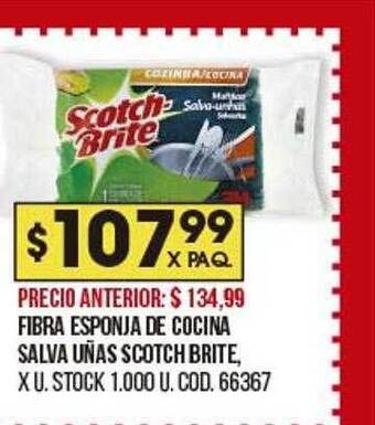 Coto Fibra esponja de cocina salva uñas scotch brite oferta