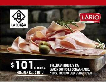 Coto Jamón cocido la octava lario oferta