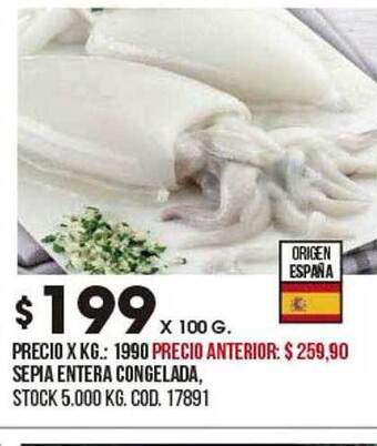 Coto Sepia entera congelada oferta