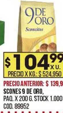 Coto Scones 9 de oro oferta